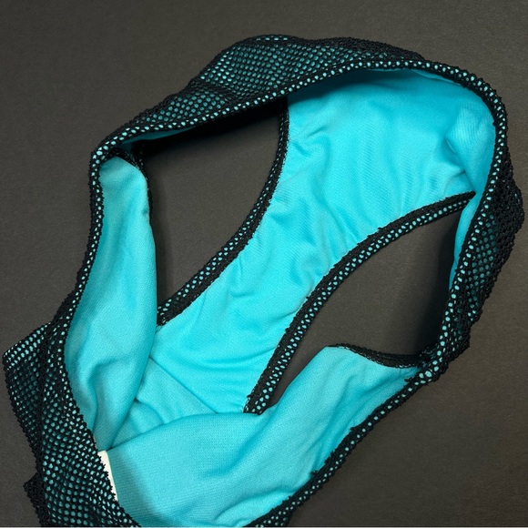 No Boundaries Black/Aqua Lined Mesh Bikini NWOT - Picture 11 of 11